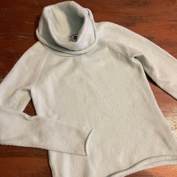 GAP Y2K Women's Stretch Turtleneck Sweater Light Blue Size Small - Picture 3 of 8
